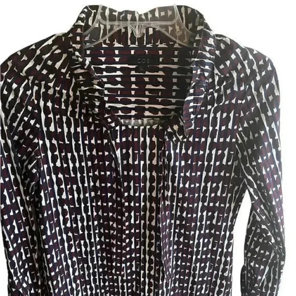 COS Printed Dress With Neck Tie - Picture 7 of 13